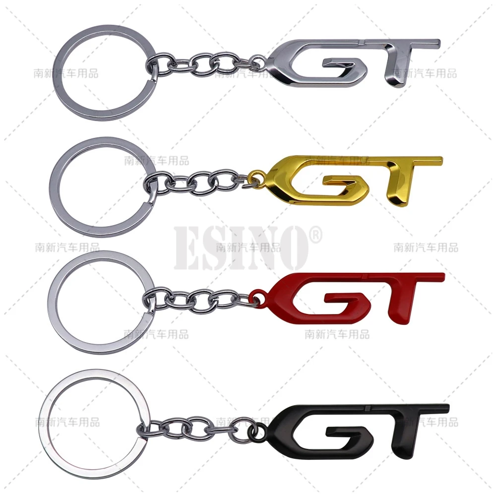 푸조용 자동차 스타일링 3D 금속 아연 합금 GT 키 체인, 푸조 GT RCZ ..