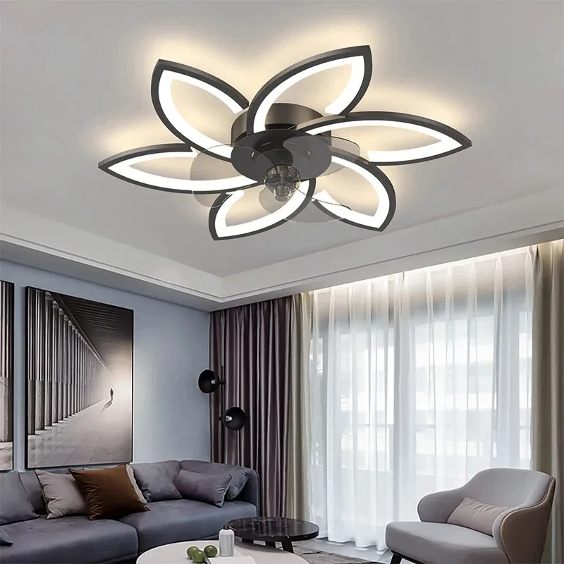 LED Ceiling Fan Light Smart APP Remote Control Strong Wind Silent Fan Lamp for Bedroom Dining Room Living Room Home