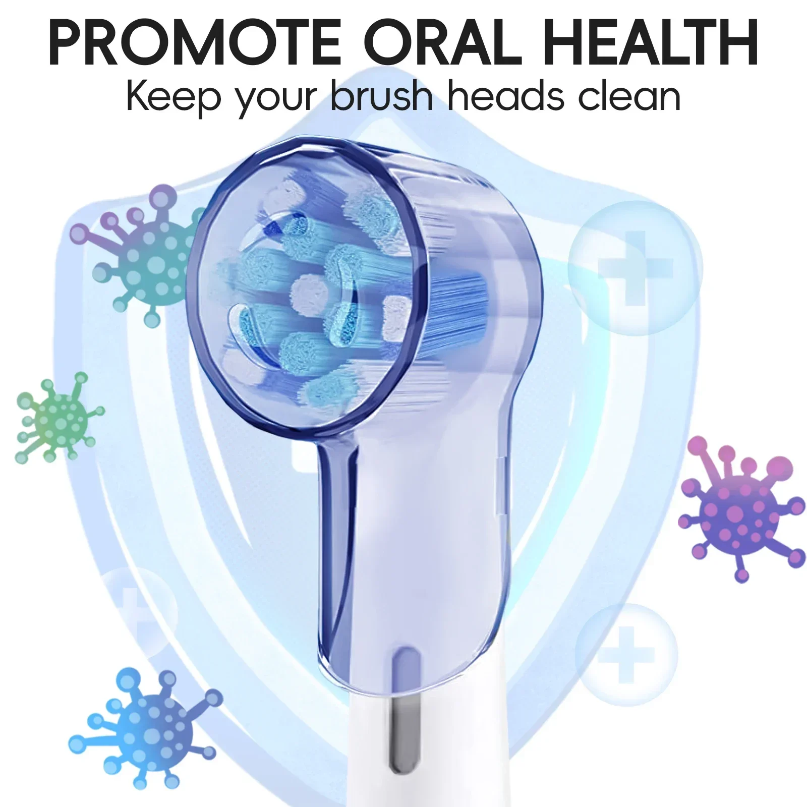 Toothbrush Dustproof Covers Caps Compatible with Braun Oral B Replacement Heads & iO Series Electric Toothbrush Head Protector toothbrush covers