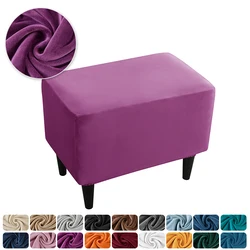 Elegant Velvet Wingback Chair Slipcover with Seat Cushion Cover - Stretchable Solid Color Upholstery Protector (B17 Purple)