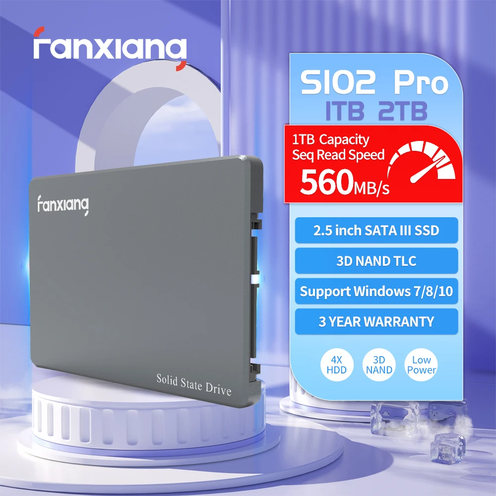 Pro Ssd Disco Rígido 2.5 Sataiii 512gb 1tb 2tb até 560 Mbps Unidade de Estado Sólido Interno para pc Laptop Desktop Fanxiang-s102