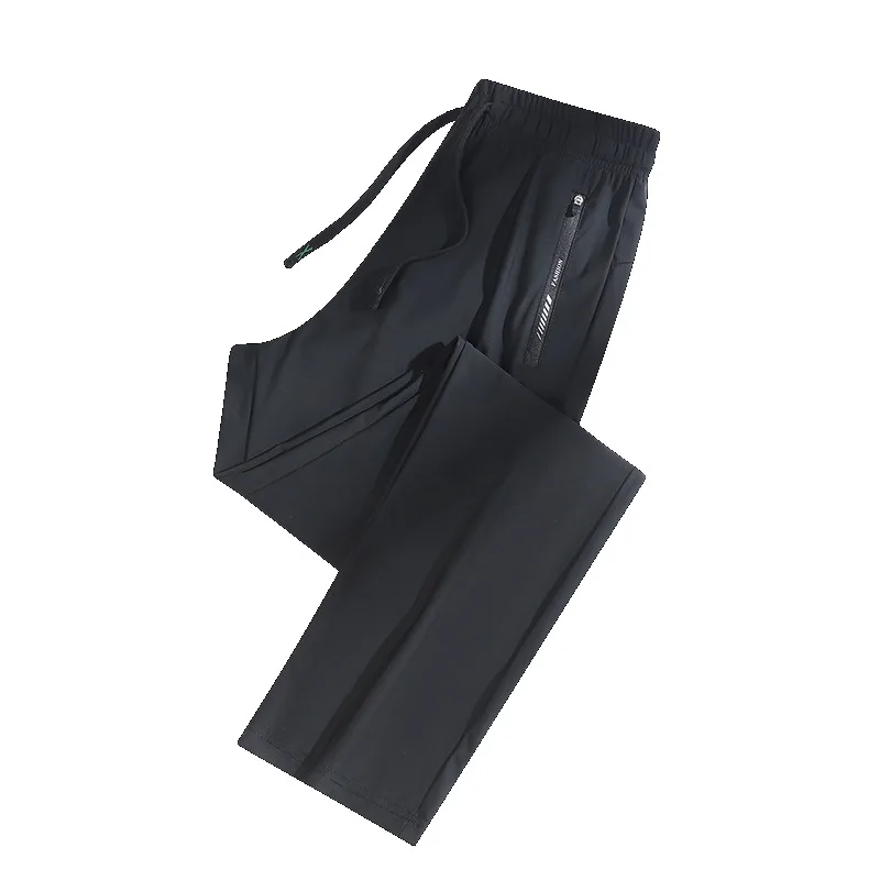 2024 Summer New Unisex Ice Silk Elastic Couple Sports Pants 10 Color Casual Versatile UV Resistant Lightweight Wide Leg Pants