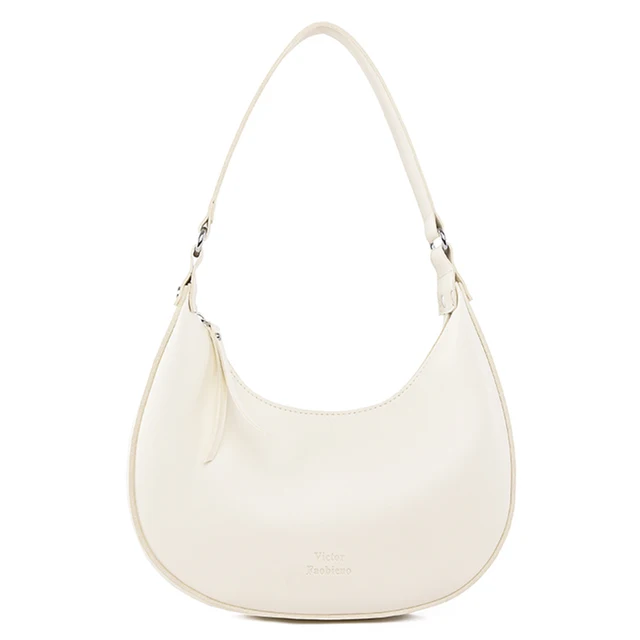 Women PU Shoulder Bag Fashion Underarm Bag Solid Crossbody Zipper Handbag 1