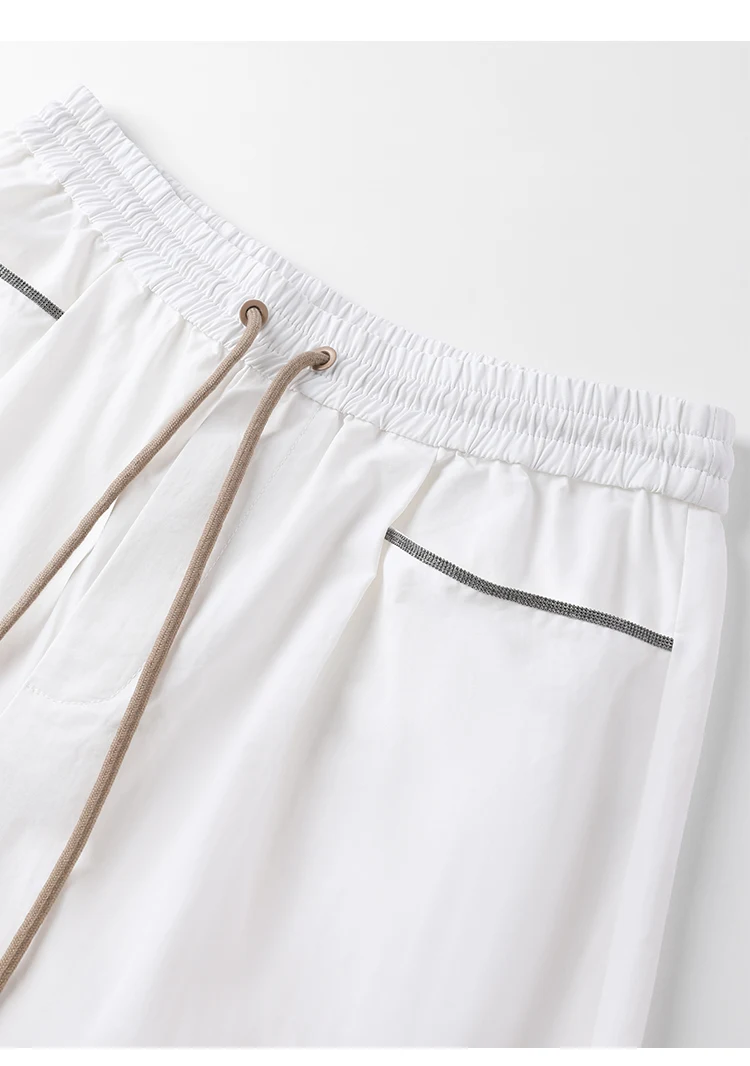 KX7523315 Damen-Hose aus Baumwollmischung mit weitem Bein und Kordelzug, elastischer Taille, Seitentaschen, Herbsthose – Detail 18