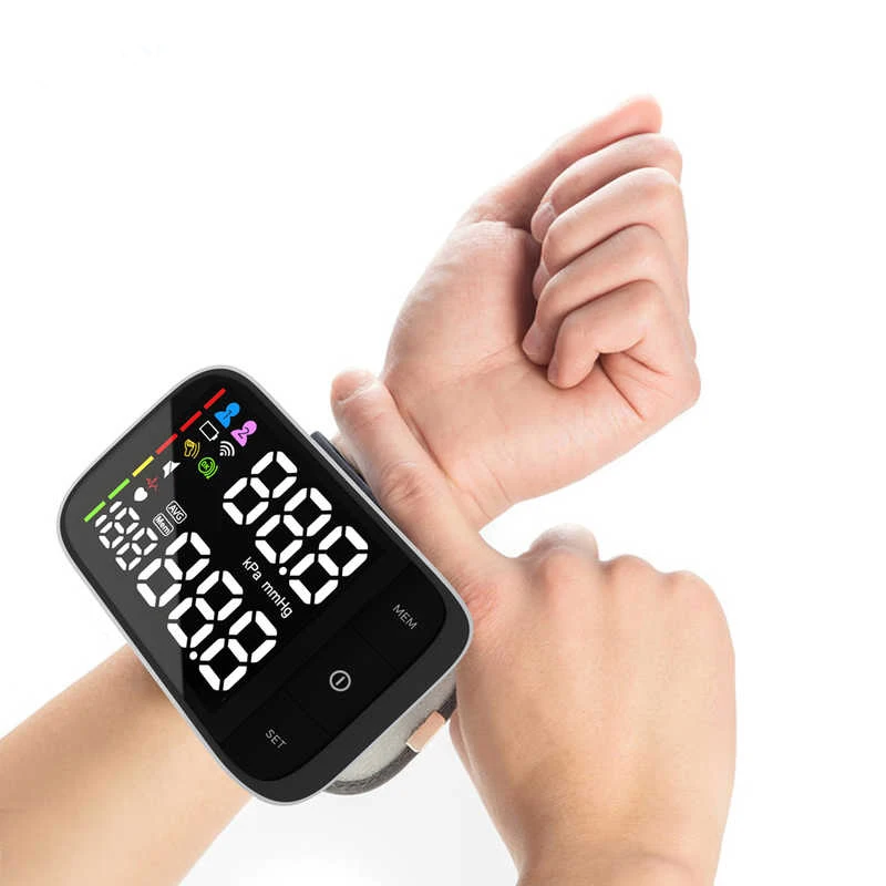 Wrist Blood Pressure Monitor Digital Heart Monitor Sphygmomanometer Tonometer Digital BP for Measure Medical Equipment
