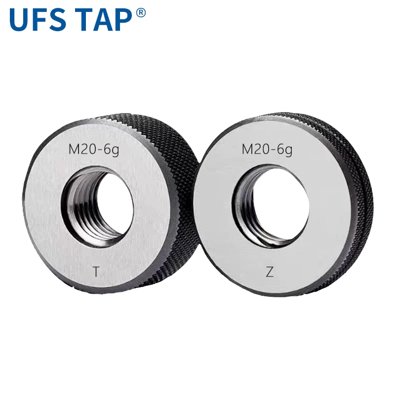 UFS TAP 1SET(1*GO+1*NOGO) 6g 정확도 M0.8 M0.9 M1-M30 표준 미터법 나사산 링 게이지 측정 도구