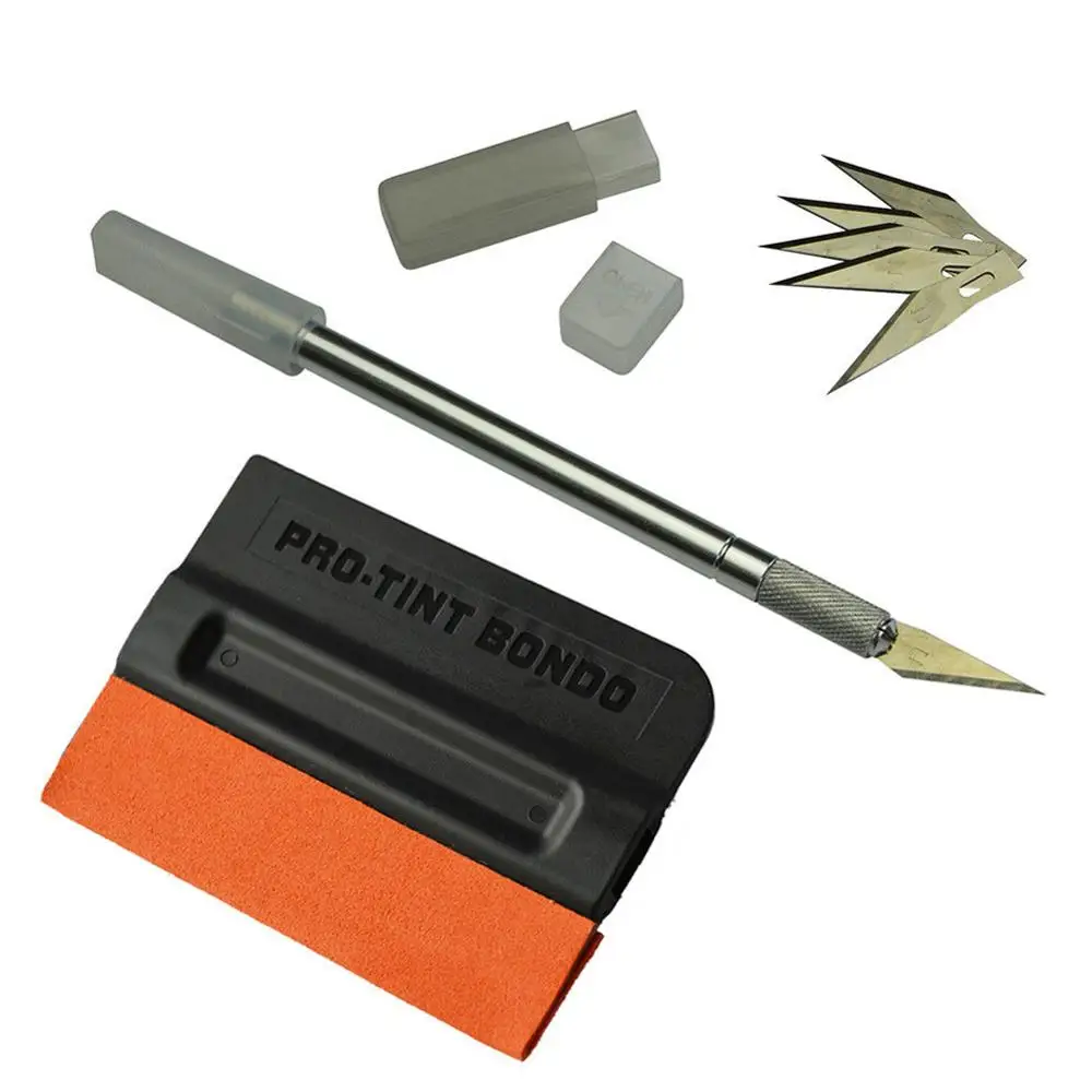 Car Wrapping Tools Automotive Film Tools 12Pcs Car Wrap Vinyl Scrapers Car Wrapping Tools Kit Profession Window Tinting Gadgets Universal Accessories