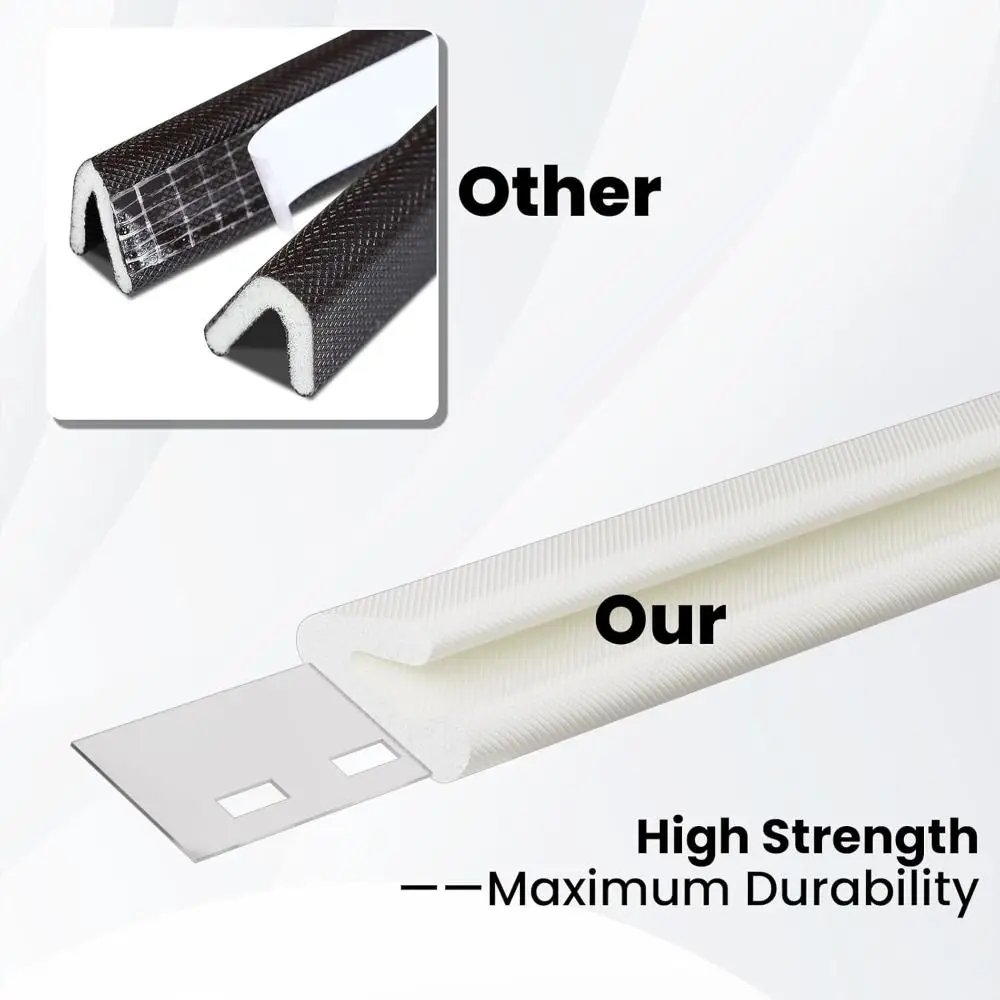 Weatherproof Self-Adhesive Foam Door Seal Strip - V Shape Draft Stopper