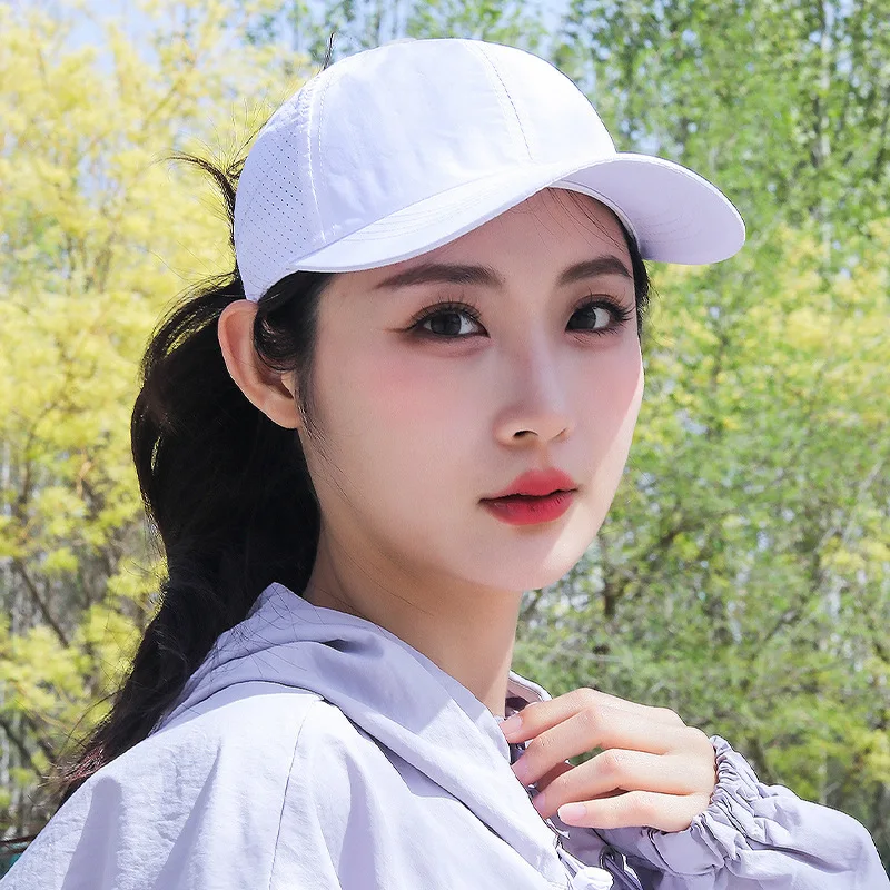 여성용 야외 스포츠를 위한 하이 포니테일 야구 모자, 가볍고 속건성, 통기성이 뛰어난 메쉬 야구 모자, 차양 및