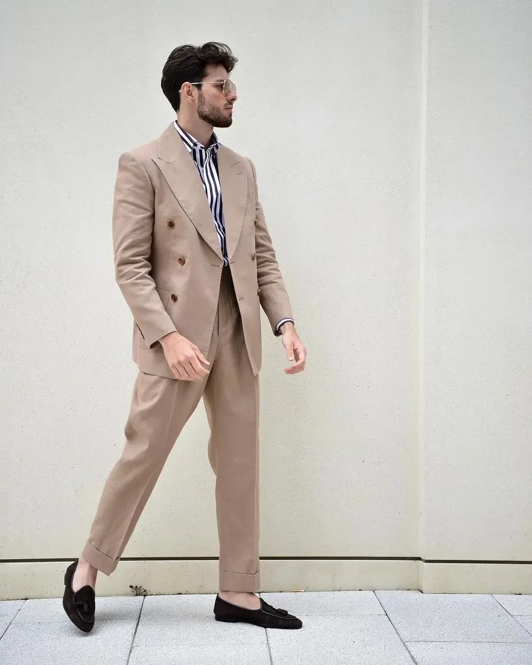 

Summer Khaki Suit For Men High Quality Custom 2 Piece Jacket For Men Groom Tuxedos Slim Fit Casual For Wedding Costume Homme