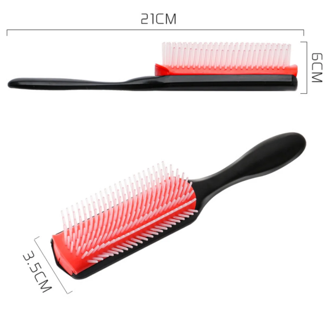 4 Color 9-Rows Denman Brush Women Detangling Styling Hairbrush Scalp Massager Salon Hairdressing Straight Curly Wet 4c Hair Comb