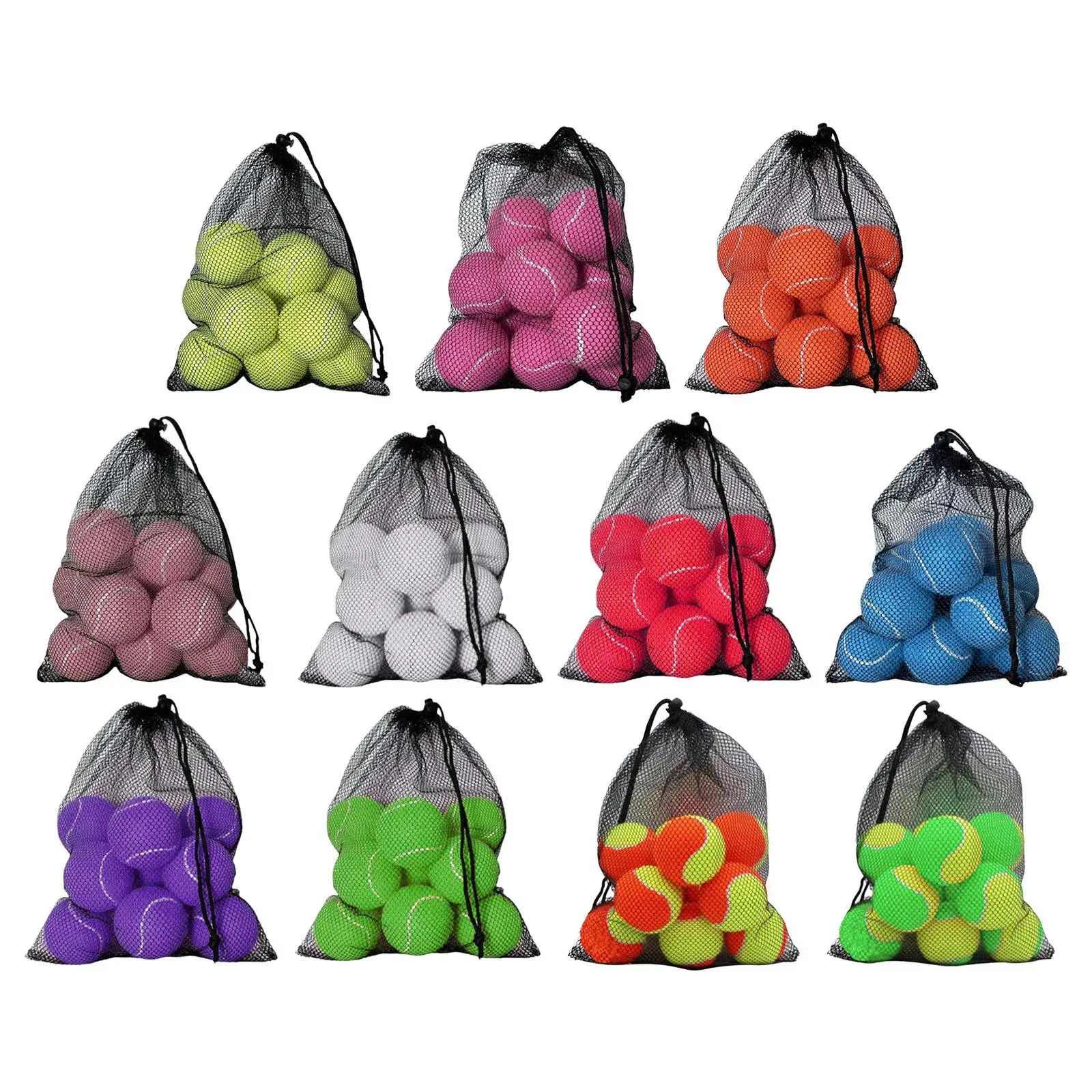 12 Pieces Tennis Balls Elastic for Outdoor Playing with Dogs