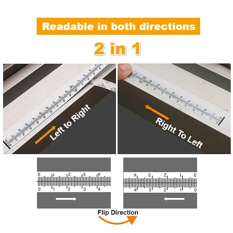 Self Adhesive Inch and Metric Ruler Miter Track Tape Measure Steel Miter  Scale for T-Track Router Table Band R7UA - AliExpress