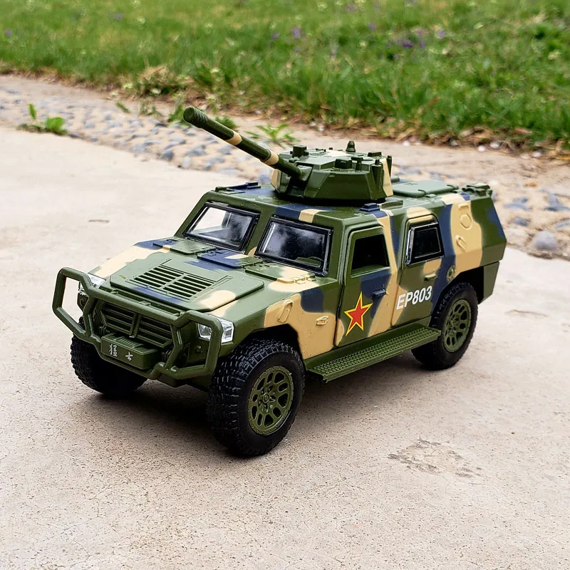 1:32 Scale Military Vehicles Amphibious Assault Chinese Off-Road Chariot Simulation Car Toy Model Baby Gift