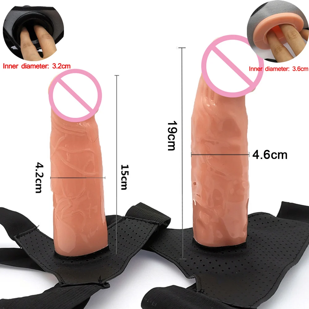 Wearable Hollow Penis/Dildo Strap-On with Harness Belt