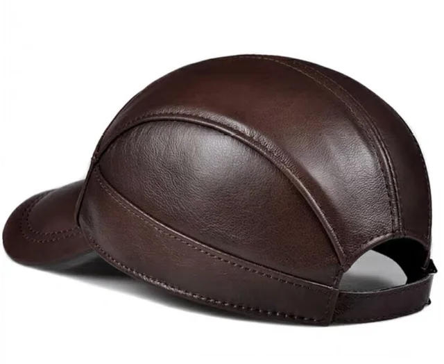 Baseball Hat Leather Hats New 2023 Spring/Winter Man Genuine