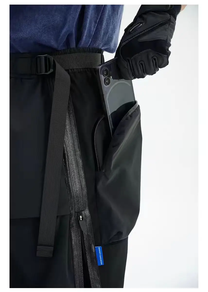 Reindee Lusion 24ss  irregular cut  loose shorts multiple pockets dwr breathable material waist adjustment techwear