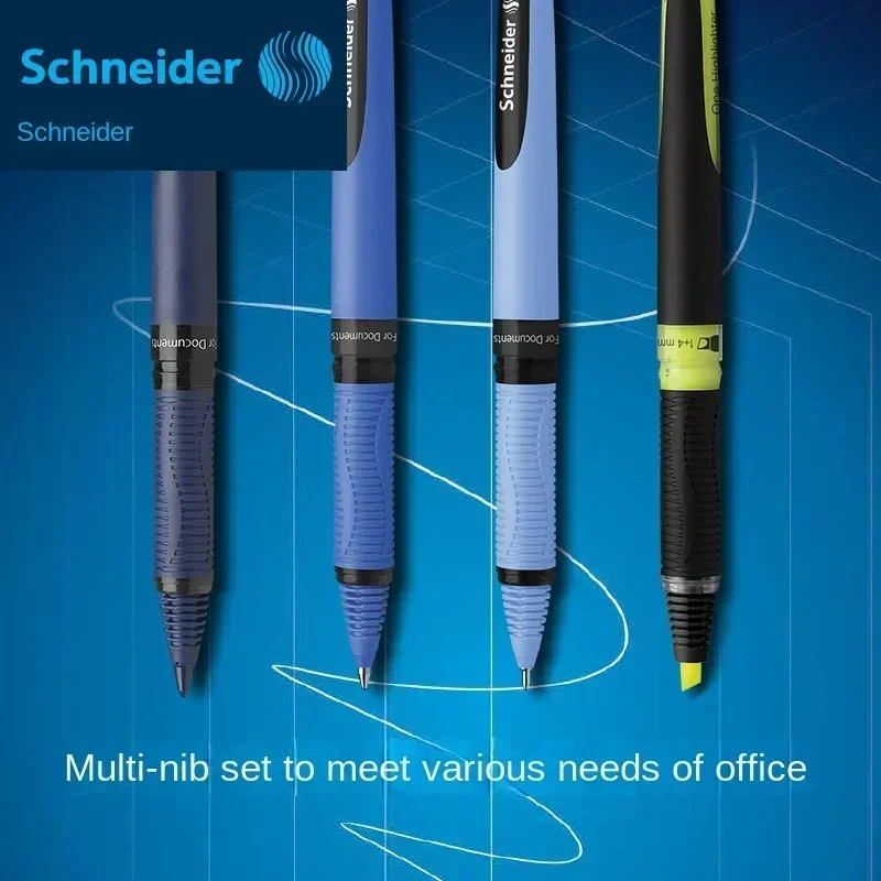 4 개/대 독일 슈나이더 젤 펜 서명 펜 형광펜 마커 펜 0.6mm/0.3mm/0.5mm/1-4mm 가죽 연필 상자 케이스 선물