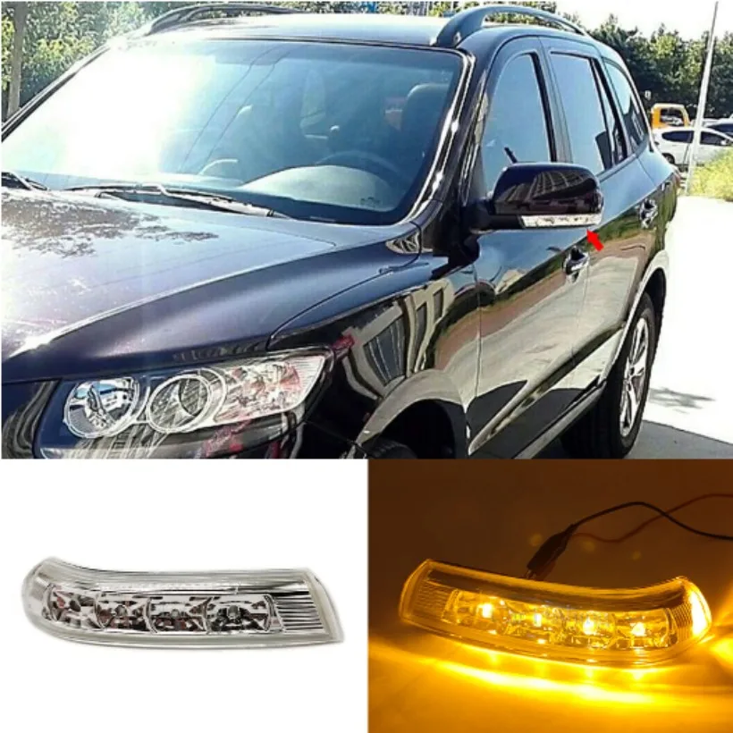 thumbnail image 1 of Luz LED de señal de giro para espejo retrovisor compatible con Hyundai Santa Fe Santafe Veracruz IX55 2007-2012 876133J000 1 pieza, 1 of 4