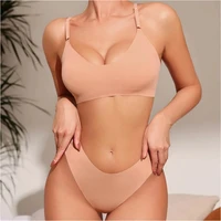 Ensemble de soutien-gorge pour femmes, dos en T, sans couture, sans fil, Push up, confortable, respirant, Yoga, sous-vêtements de sport 3