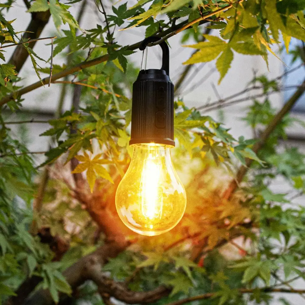 New Outdoor Camping Lights Tungsten Wire Charging Camping Bulb LED Night Stall Lights Household Market Emergency G0N0