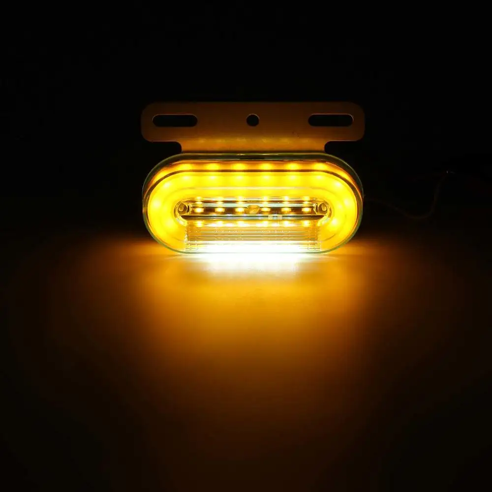 12pcs 12V/24V LED Car Truck Side Marker Lights Car External Lights Signal Indicator Lamp Warning Tail Light 3Modes Trailer Lorry
