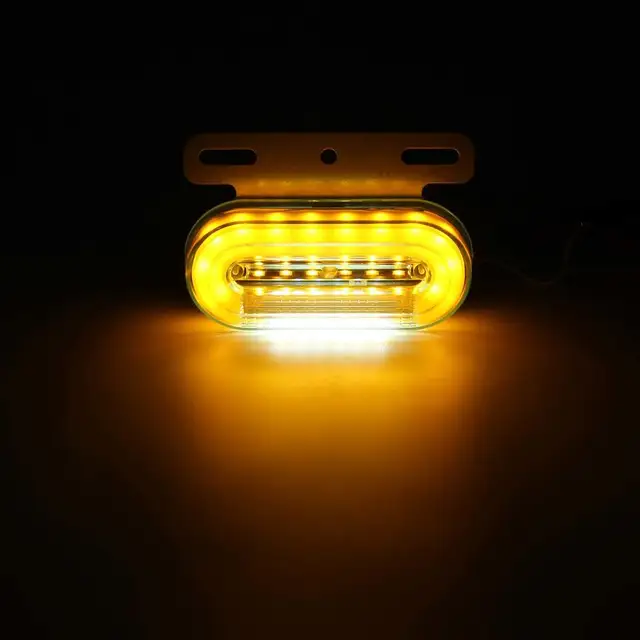 12pcs 12V/24V LED Car Truck Side Marker Lights Car External Lights Signal Indicator Lamp Warning Tail Light 3Modes Trailer Lorry 6