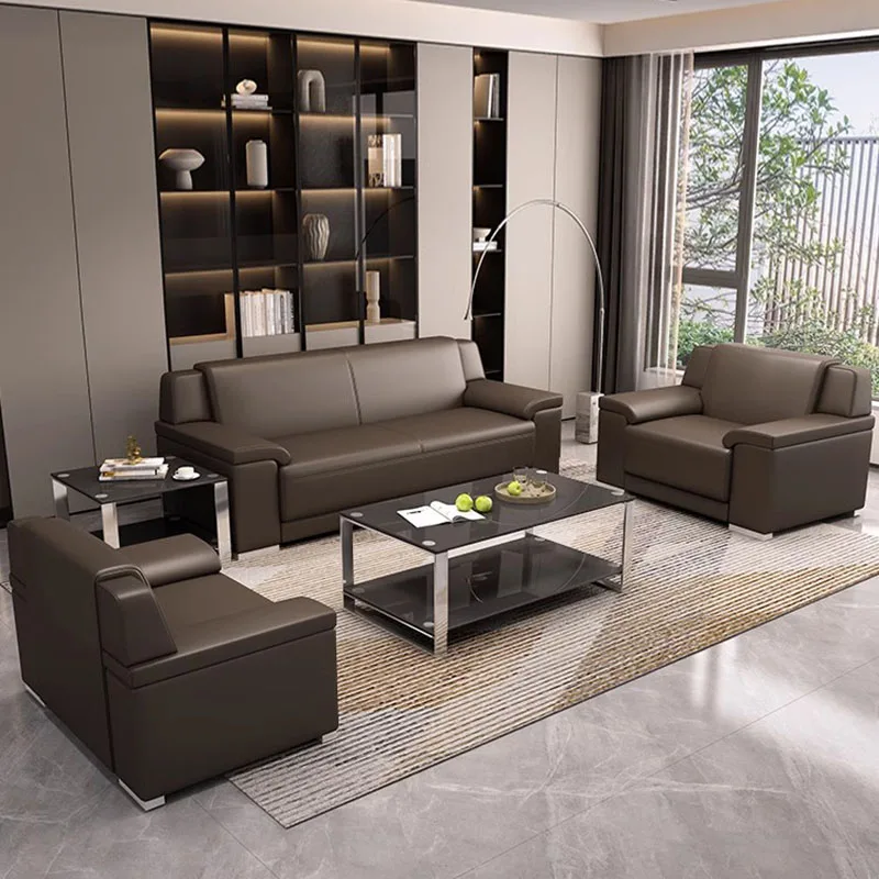 Luxury Salon Office Sofas Executive Leather Sectional Ergonomic Office Sofas European Modernos Para Sala Furniture