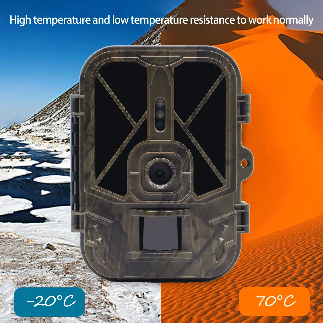 Night Vision Hunting Camera with App Control, 4G Tracking Cam, APP Control, Cloud Service, 8000mAh Li-Battery, 120 ° Detection, 3