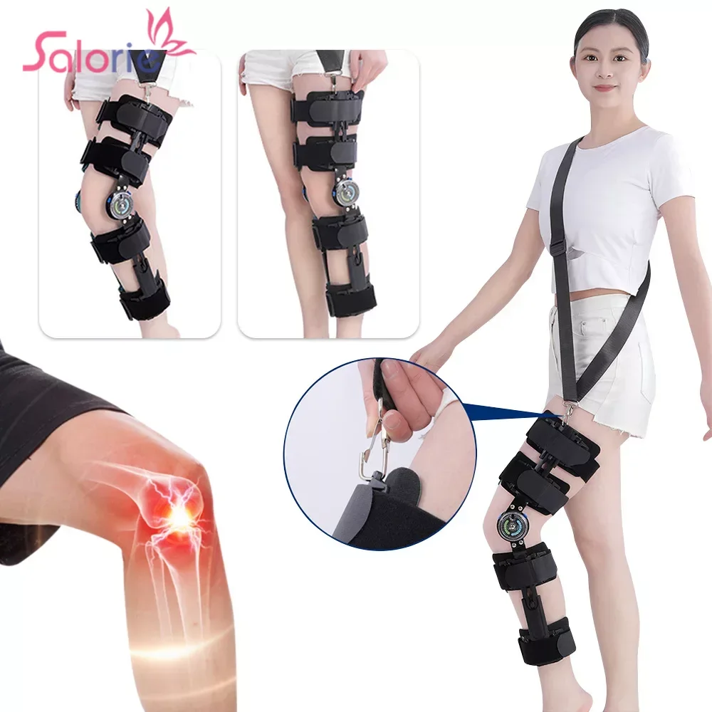 

Hinged Knee Leg Brace Orthosis Stabilizer for Injury Arthritis Relief Joint Pain Medical Fixed Orthopedic Support After Surgery