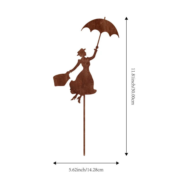 Vintage-Style Rusty Garden Stake 6