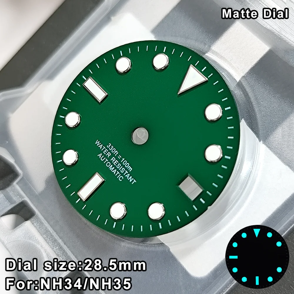 Blue Luminous Multi-Color Watch Dial Replacement - 28.5mm