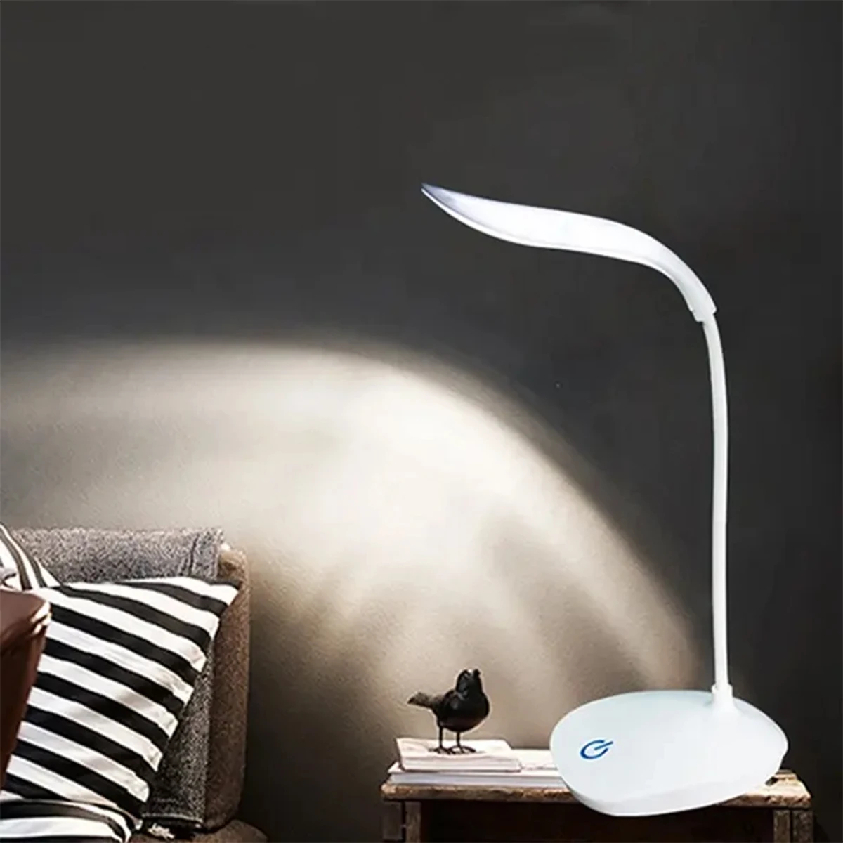 LED Desk Lamp - USB Charging Touch Control 3 Brightness Levels Foldable Night Light