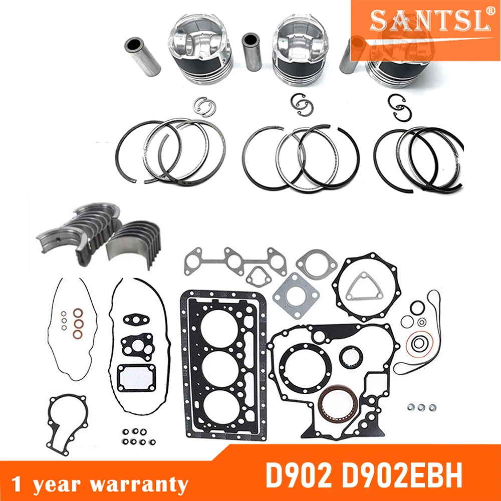 

Overhaul Rebuild Kit D902 BX24 BX25 Tractor Engine Piston Bearing Set Auto Parts
