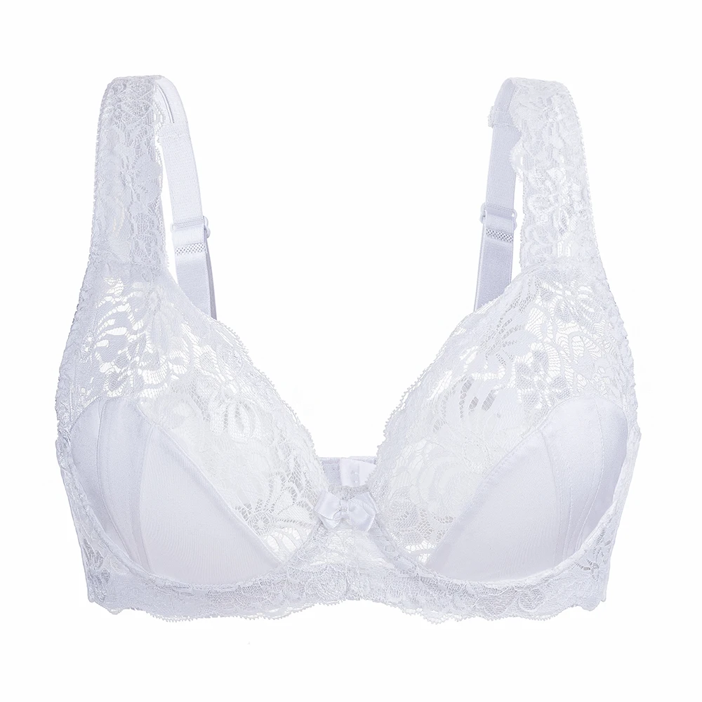 Minimizer Bras For Women Sexy Lingerie Thin Lace Underwear Brassiere Plus Size Push Up Bh Tops E F G H I Cup