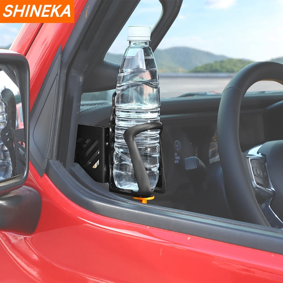 SHINEKA Car Front Door Side Water Cup Drink Holder Phone Bracket