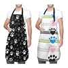 Funny Dog Paw Animal Apron with 2 Pockets Waterproof for Men Women Kitchen Garden Decor 1