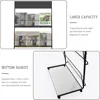Magazine Rack,Floor-Standing 4-Layer with Wheels,Brochure Display Stand,High-hardness metal for Exhibitions, Office 3