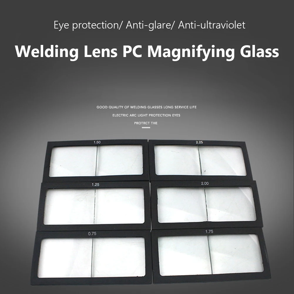 Welding Helmet Lens 0.75-3.0 Diopter Arc Welding Magnifier Eye-protecting Magnifying Replace Lens For Welder