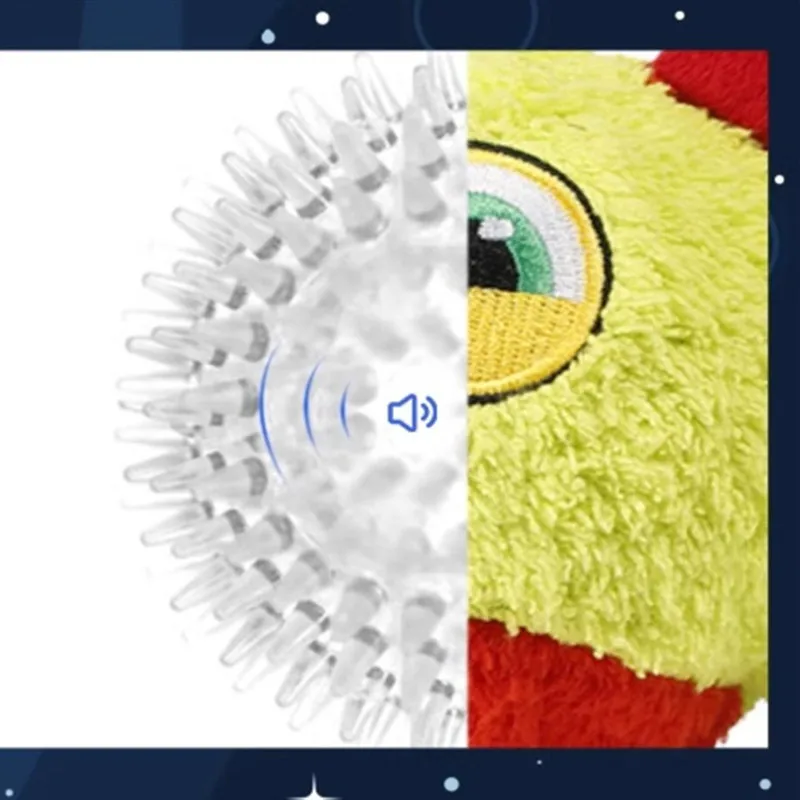 thumbnail image 4 of Juguete vocal para mascotas Q-monster, pelota con sonido incorporada, divertido, juguetes interactivos para perros, juguete suave y resistente para jugar en interiores, 4 of 5