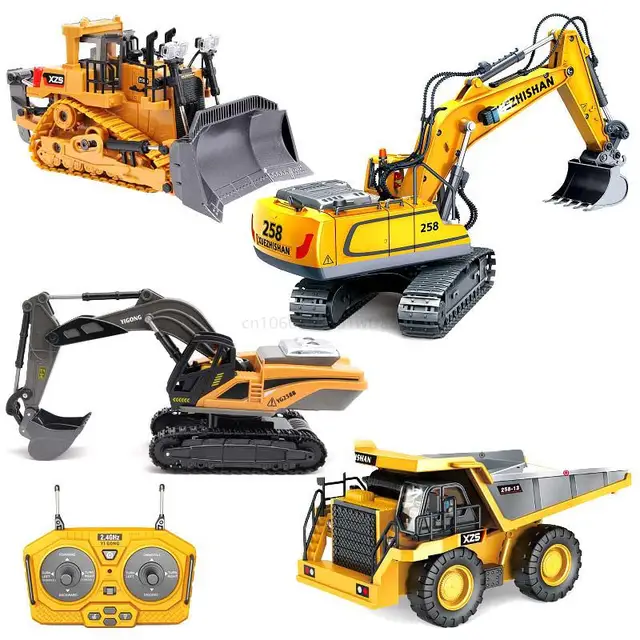 Remote Control Alloy Excavator Bulldozer Dump Truck Toy Engineering Vehicle Combination Simulation Engineering Vehicle Model Toy 6