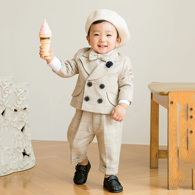 mintgreen Baby Boys 3 Pieces Outfit Gentleman Suit Set Shirt & Bowtie &  Waistcoat & Shorts Size:1-6 Years 3-4 Years Red