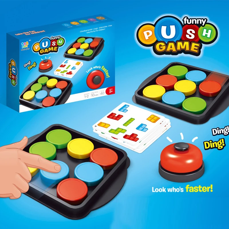 Crazy Push Music Children's Fun Card Pairs Against Table Board Game Toys Early Education For Girls Boys