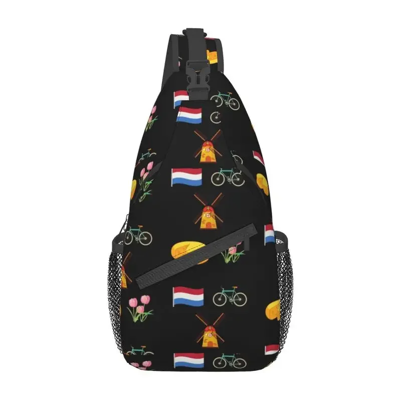 

The Netherlands Flag Sling Crossbody Backpack Men Custom Holland Chest Shoulder Bag for Travel Hiking Daypack