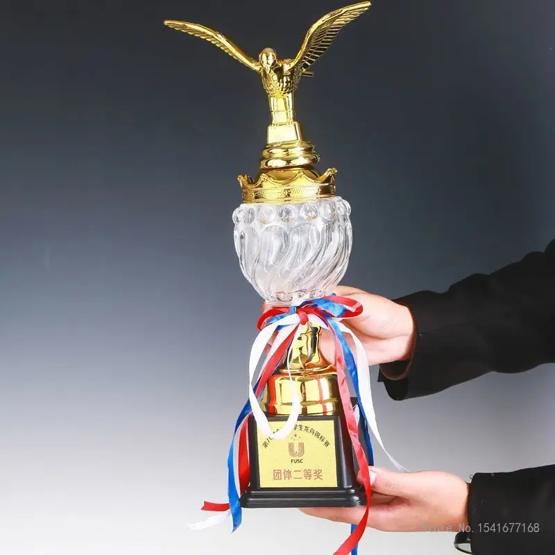 Metal Pigeon Trophy Custom-Made Gold Silver Bronze Competition Excellent Reward Souvenirs Home Decor Universal Trophy, 41cm, 1Pc