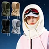 Winter Thermal Fleece Ski Mask Full Face Head Coverings Snowboard Hooded Scarfs Winter Sports Accessories Warm Cycling Headgear 1