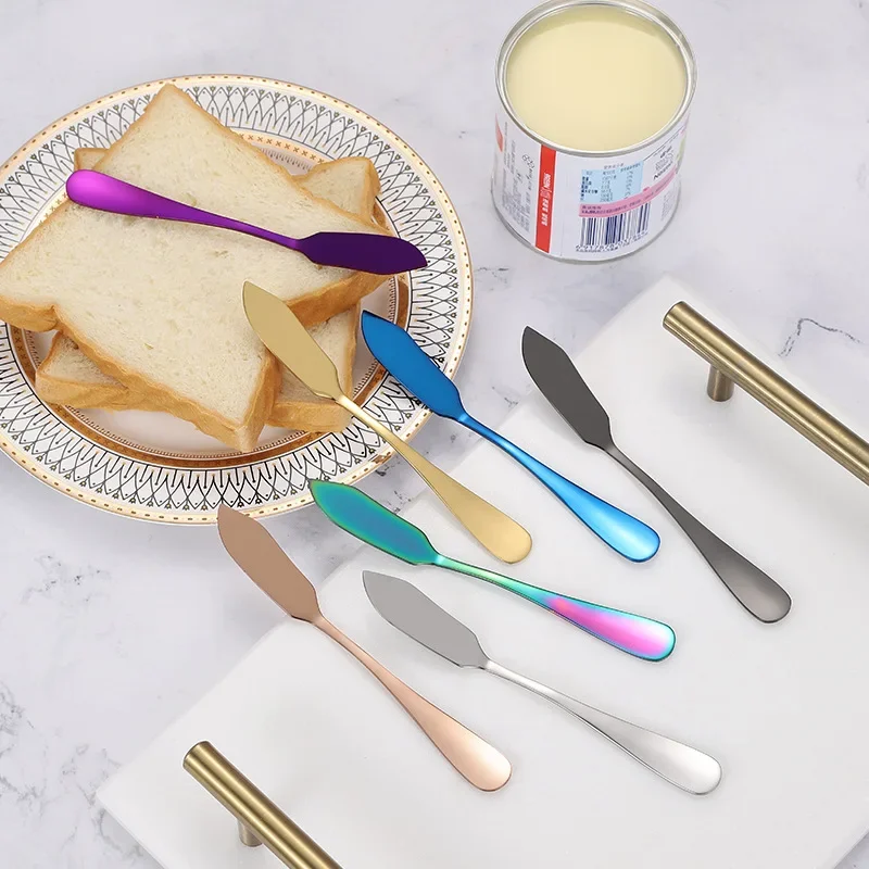 Stainless Steel Butter Knife Kitchen Cheese Dessert Cream Knifes Jam Spreader Cutlery Breakfast Dessert Tools for Bread Toast