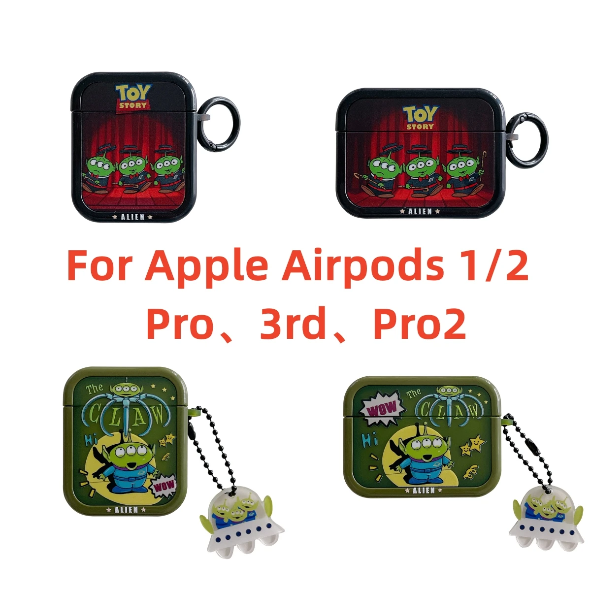 

Disney Aliens with Pendant for Apple AirPods 1 2 3rd Case AirPods Pro 2 Case IPhone Wireless Earphone Accessories Air Pod Cover