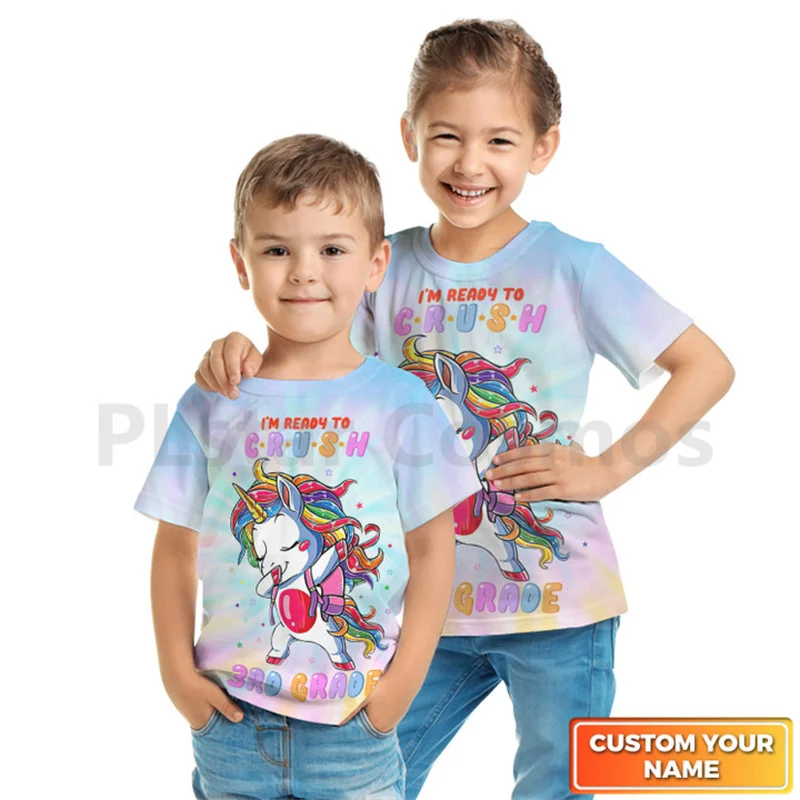 

Personalized Back To School Shirt I Am Ready To Crush 3rd Grade Kid T-Shirt 3d Tops Kids Boy For Girl T Shirt Cosplay Clothing