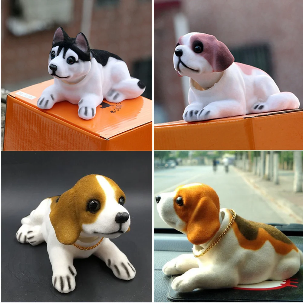 Bobble Head Dog Figurine Nodding Dog for Car Dashboard Ornament